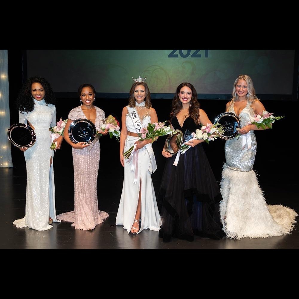 Custom beaded pageant gown